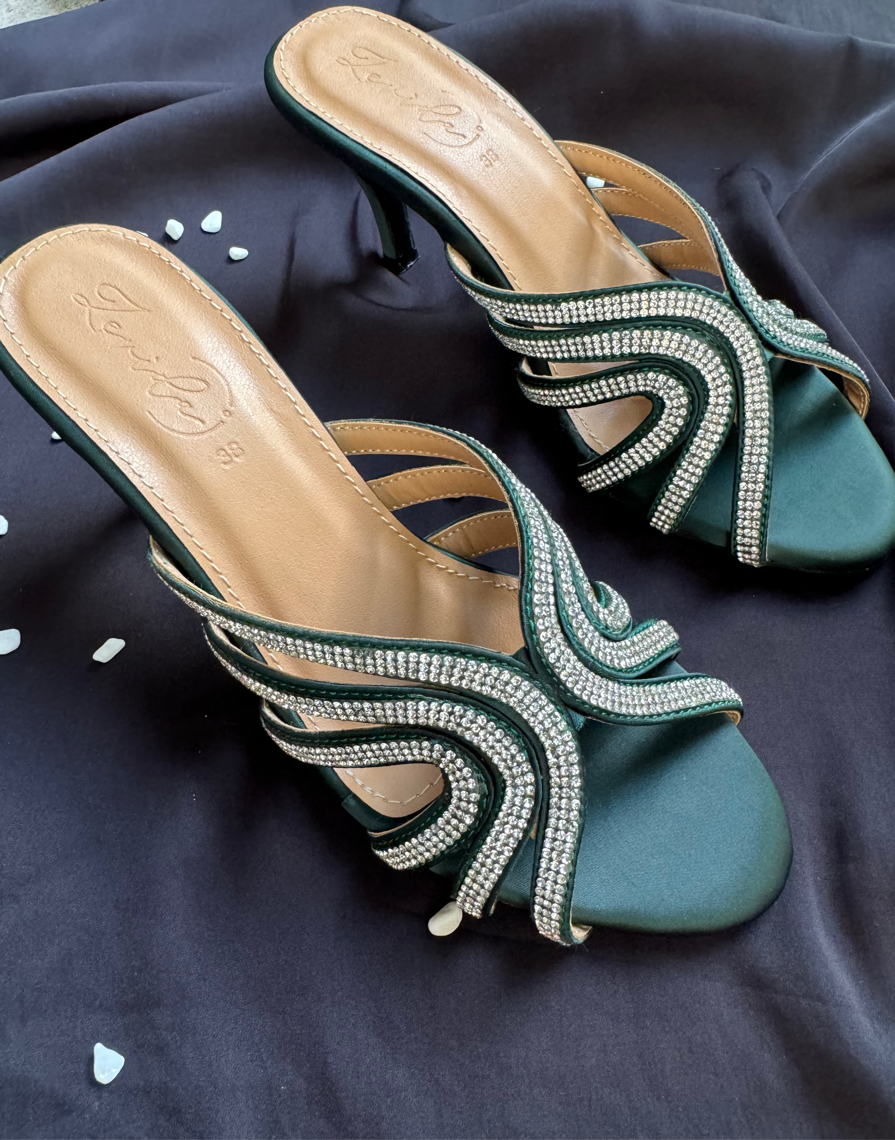 GREEN FANCY HEELS