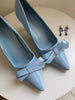 BLUE COURT BOW HEELS